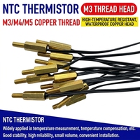 Sensor Suhu NTC Berulir M3/M4/M5 dengan Termistor 10K/50K/100K B3435/3950 Berperingkat IP67