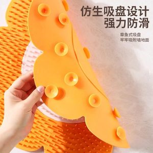 Floral Silicone Bath Mat With <b>Suction</b> Cups Waterproof Anti Slip Shower <b>Pad</b> Customized Novelty Design - Product Image 2