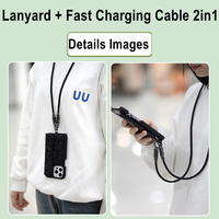 2024 nouveau produit rétractable 100W USB C à USB C câble longe 2 en 1 charge rapide USB C cordon tressé câble de données pour téléphone 15 16