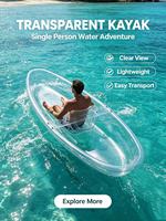 Bateau transparent en PC pour la photographie de mariages et de scènes au bord de la piscine - Capacité 1 personne, longueur 2,1-3 m