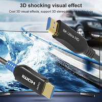 Câble optique actif HDMI 2.1 de qualité professionnelle 8K 60Hz HDR 48 Gbps pour moniteur, téléviseur, projecteur, jeux PS5 A016