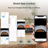 Comedero Automático para Mascotas con Cámara HD 1080P, 4L, WiFi 5G, Control por Aplicación Tuya, Dispensador de Comida para Perros y Gatos