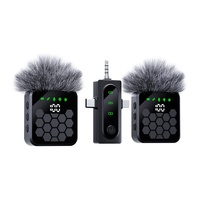 Nuovo Registratore Vocale con Riduzione del Rumore, Microfono Lavalier Professionale, Attrezzatura per Podcast, Microfono Wireless Portatile 3 in 1