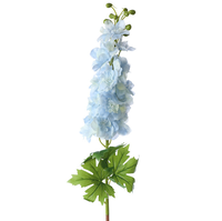 Fleurs artificielles en delphinium bleu faites à la main en gros, réalistes au toucher, en PVC écologique, longue durée, pour mariage et Saint-Valentin