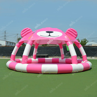 Piscine gonflable aire de jeux extérieure parc aquatique piscine gonflable pour enfants avec tente de couverture imperméable