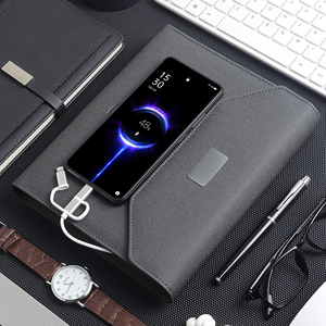 A5 Multifonction Notebook 8000mah <span class=keywords><strong>Rechargeable</strong></span> Power Bank avec <span class=keywords><strong>Cuir</strong></span> PVC Couverture Filaire Sans Fil Notebook Cadeaux - Product Image 1