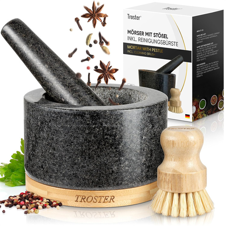 Stone Mortar with Pestle Granite with