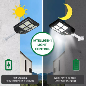 Lámpara Solar <span class=keywords><strong>Exterior</strong></span> Todo en Uno de 2000W, Farola, Lámpara <span class=keywords><strong>LED</strong></span> para Exteriores con Clasificación IP65, Focos Solares, Luz Solar para Calle - Product Image 2