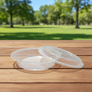 Contenedor Redondo de Plástico PP Desechable y Duradero para Alimentos, con Tapa, Libre de BPA, Apilable, para Preparación de Comidas, Lonchera Bento para Catering y Restaurantes - Product Image 1