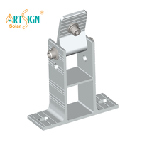 Support de montage solaire pour toit plat, réglage d'angle télescopique, pied de support robuste, inclinaison optimale du panneau, ventilation, Art Sign