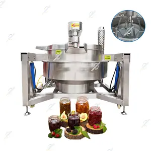 Chocolate Moose Fruit And Vegetable Jam Mixer Electric Double Tilting Jacketed Kettle With Planetary Stirring