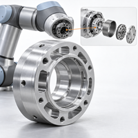 Adaptateur de moyeu Flexspline plaqué aluminium 7075 usiné CNC OEM 5 pour robots collaboratifs
