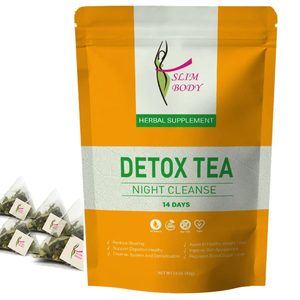 Thé détoxifiant pour la nuit Livewell, complément alimentaire à base de plantes pour maigrir, 14 sachets de thé pour perdre du poids - Product Image 1