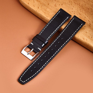 Multicolore a sgancio rapido in vera <span class=keywords><strong>pelle</strong></span> cinturini 20mm 22mm <span class=keywords><strong>cinturino</strong></span> in <span class=keywords><strong>pelle</strong></span> di alta qualità per Smart Watch - Product Image 4