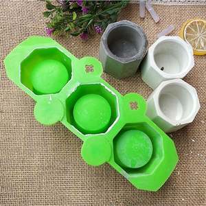 <span class=keywords><strong>3</strong></span> отверстия, самодельные Украшения для ароматерапии, свечи, цементные формы в виде кактуса, силиконовая круглая геометрическая форма, многоугольный бетон, цветочный горшок, форма для вазы - Product Image 3