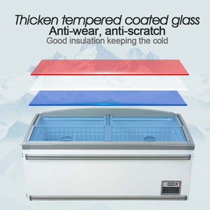 Réfrigérateur commercial MUXUE Congélateur d'îlot combiné de supermarché-Congélateur combiné à tête sans givre réfrigérateur commercial - Product Image 6