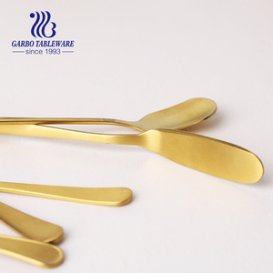 Đồng Cổ Titan Mạ Thép Không Gỉ Dao Kéo Dịch Vụ Thiết Lập Bơ Dao Đường Muỗng Matte Vàng Nhà Bảng Flatware Thiết Lập - Product Image 4