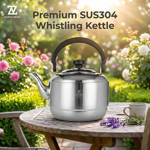 Bouilloire sifflante en acier inoxydable 304, ustensile de cuisson à surface lisse pour une ébullition sans résidus, pour un thé et un café au goût pur - Product Image 2
