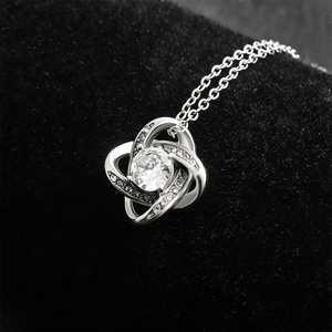 Collana Trendy per San Valentino, <span class=keywords><strong>Nodo</strong></span> d'Amore in Acciaio Inox 304 con Zirconi, Gioiello Regalo per Donne - Product Image 4