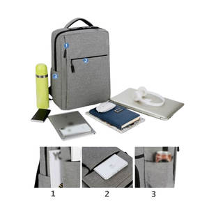 Mochila Oxford impermeable con logotipo personalizado al por mayor, mochila unisex para viajes, negocios, ordenador portátil, mochila con carga USB - Product Image 5