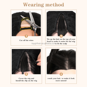 Peluca Sintética Afro Rizada en Forma de V, de Fibra Natural Futura de Alta Calidad, 20 Pulgadas, para Mujeres Negras, Marca TOP GIRL - Product Image 6