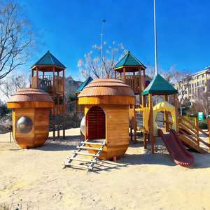 Structure en bois pour aire de jeux extérieure pour enfants, équipement d'escalade personnalisé haute résistance pour l'extension des zones de loisirs - Product Image 1