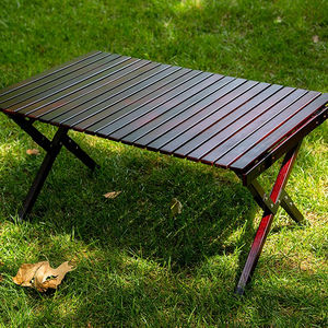 Woqi China Fabriek Fabrikant Self-Driving Reis Massief Houten Picknick Thuis Vouwen Ei Roll Tafel - Product Image 1