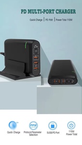 Cargador inteligente PD 100W Carga rápida GaN Tipo C QC 4,0 3,0 Hub de carga rápida para Pad Teléfono móvil Xiaomi <span class=keywords><strong>iPhone</strong></span> Pro.11 8 7 - Product Image 4