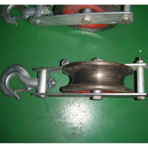 Poulie de pose de fil de terre, câble en acier GJ35-70-120-150, roue en acier et nylon, roue en fer - Poulies durables pour diverses applications - Product Image 5