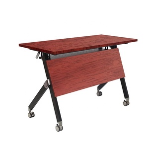 Thiết kế hiện đại có thể gập lại & <span class=keywords><strong>Stackable</strong></span> Bàn hội nghị bằng gỗ cho văn phòng & trường đào tạo Bàn đồ nội thất - Product Image 2