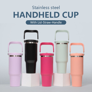 Stainless Steel Tumbler 40oz <b>Insulated</b> With Handle Travel <b>Mug</b> For Outdoor Use - Product Image 3