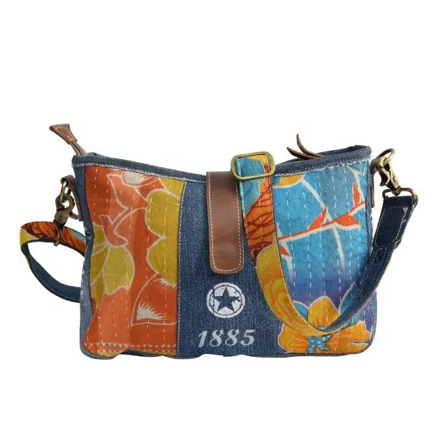 Indian Vintage Patchwork Handgemaakte Kantha Sling Tassen Cross Body Katoen Schouder Hippie Boho Banjara Tas