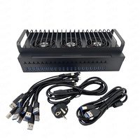 Kotak Farming Ponsel WIFI Click Farm 20-Port USB untuk Samsung iPhone Server Chassis USB Kotak Farming Manajemen Ponsel P20 Software