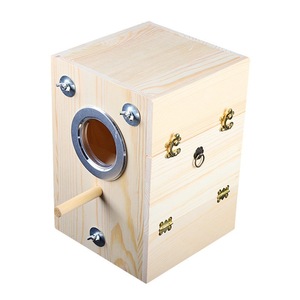 Joysing dayanıklı Budgie kuş yuva kutusu ev kuşlar Parrotlets için yüksek kaliteli ahşap yetiştiriciliği kutusu çevre dostu çiftleşme kutusu - Product Image 4