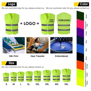 Women's <strong>Hi-Vis</strong> Worker Work Custom Logo Safe Wholesale Reflective Safety Clothing <strong>Vest</strong> - Product Image 4