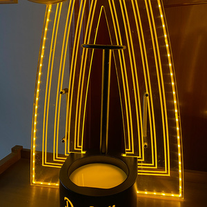 Venta al por mayor de plástico acrílico Night Club bar iluminado licor cerveza vino whisky botella soporte presentador Led glorificador - Product Image 3