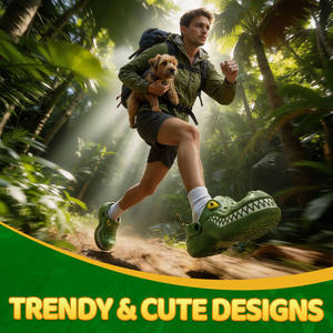 Protège-pieds amusants en EVA en forme de crocodile, antidérapants et imperméables, pour fêtes, vacances, plage, jardin, intérieur et extérieur, unisexe, tous âges, livraison mondiale - Product Image 3