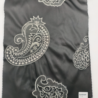 Tissu en similicuir PU imprimé effet broderie à prix abordable avec support tricoté 300 GSM pour robes et vestes