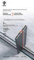 Puertas Corredizas de Aluminio con Triple Acristalamiento, Impermeables, para Balcón y Terraza, Más Vendidas