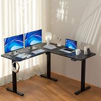 Bureau électrique moderne en acier à hauteur réglable avec mémoire de position et protection contre la surchauffe