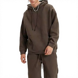 Ensemble de survêtement en molleton pour homme, 2 pièces, streetwear, manches longues, taille plus, pantalon de survêtement et sweat-shirt personnalisés - Product Image 1