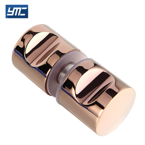 高品质现代黄铜哑光黑色易安装钢化玻璃浴室淋浴门把手 - Product Image 4