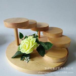 Solid Wood Rotating Platter For Hot Pot Restaurant Hotel Sushi <b>Stand</b> <b>Vegetable</b> Display Abstract Design Natural Wood Grain - Product Image 4