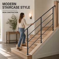 Fabricant de balustrades en fer forgé personnalisables, garde-corps architecturaux intérieurs en métal pour escaliers, fabrication d'acier