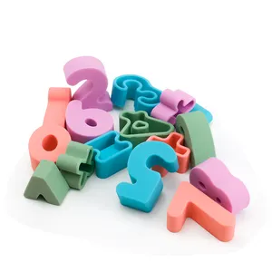 カスタム新しいデザインシリコン3D番号ホット販売キッズ幼児学習幼児教育玩具