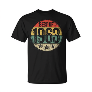 T-shirt Best of 1963 pour hommes et femmes, 62e anniversaire pour les personnes de 62 ans, vêtements promotionnels - Product Image 2