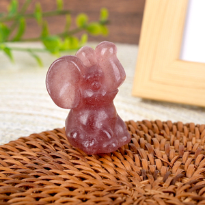 Vente en gros de sculptures miniatures en cristal écologiques de haute qualité, éléphant avec technique de mosaïque pour la décoration de la maison - Product Image 6