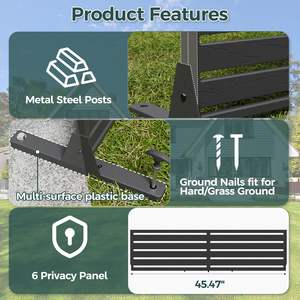 Écran de confidentialité extérieur, panneau de confidentialité décoratif, clôture, écran de confidentialité pour patio, cour, balcon, piscine - Product Image 5