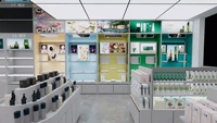 Étagère de présentation esthétique en métal pour magasin de beauté, unité de rangement inférieure, présentoir lumineux pour cosmétiques, rayonnage de vente au détail personnalisé pour boutique