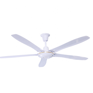 Ventilateur de plafond en cuivre de 56 pouces, 5 pales, commande numérique, classe d'efficacité énergétique, refroidissement de l'air, blanc, 100W, minuterie, usage domestique, cuivre pur - Product Image 1